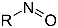 Structure of 2-nitrosotoluene dimer, black graphic